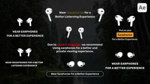 Videohive Use Earphones Advisory Animations Elements template preview