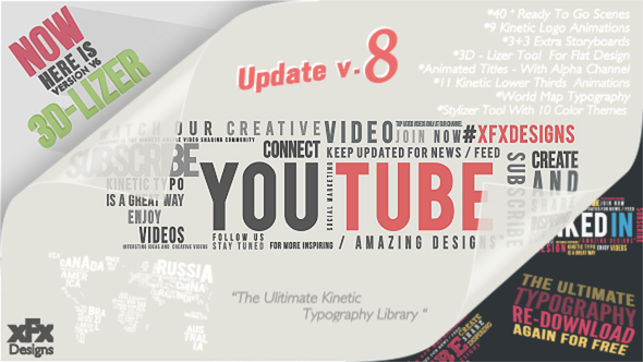 Kinetic Typography Pack Version 8 - After Effects Project (Videohive) Openers template preview