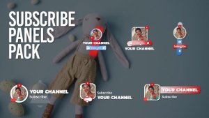Videohive Subscribe Panels 55639141 Logo Stings template preview
