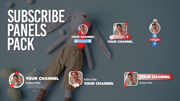 Videohive Subscribe Panels 55639141 Logo Stings template preview