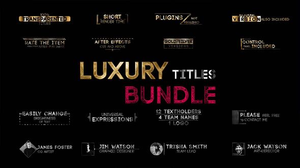 Luxury Titles Bundle Video Displays template preview