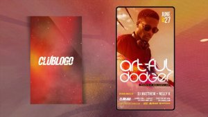 Videohive Vertical Animated Nightclub Flyer Template Video Displays template preview