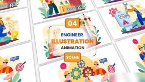 Videohive Engineer Illustration Animation Scene Elements template preview