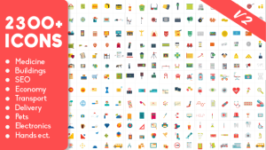 2300 Animated Icons Pack Video Displays template preview