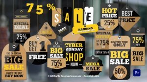 Sale Tags Hanging For Premiere Pro Premiere Pro template preview