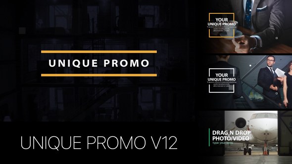 Unique Promo v12 | Corporate Presentation Video Displays template preview