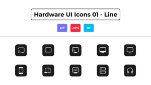 Videohive Hardware UI Icons 01 - Line Elements template preview