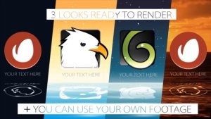 Videohive Water Minimal Dawn Midnight Logo Openers 3 in 1 Logo Stings template preview