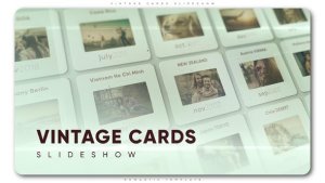 Videohive Vintage Cards Slideshow Openers template preview