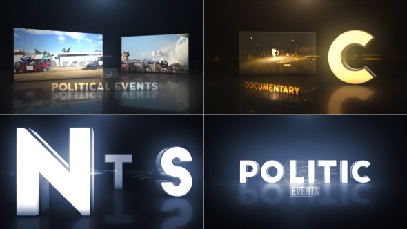 Political Events 3 Video Displays template preview