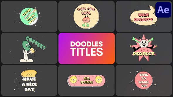 Videohive Comic Doodles Titles for After Effects Titles template preview