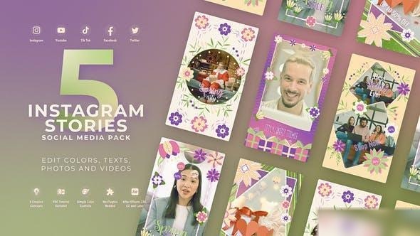Videohive Spring Nature Flowers - Instagram Vertical Reel Openers template preview