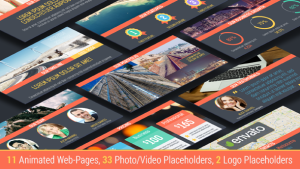 Parallax Website Presentation Video Displays template preview