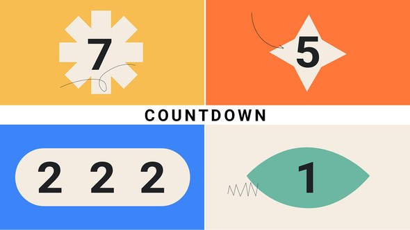 Countdown Minimal Premiere Pro template preview