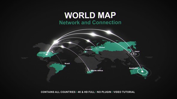 Videohive World Map - Network Infographics template preview