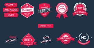 Videohive Labels Pack Titles template preview