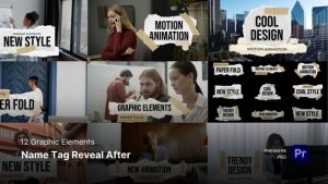 Graphic Elements Name Tag Reveal After Premiere Pro Templates Premiere Pro template preview