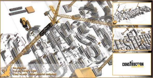 Videohive Construction Logo - After Effects Templates Video Displays template preview