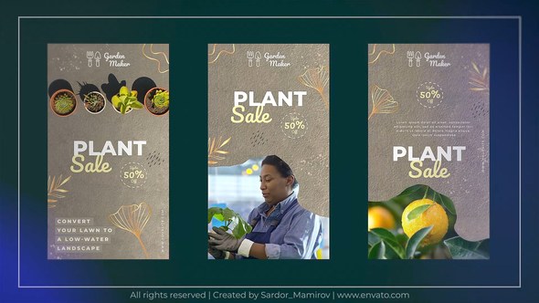 Videohive Garden Instagram Story Video Displays template preview