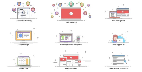 Outline - Explainer Kit Video Displays template preview