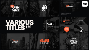 Videohive Various Titles 28 Titles template preview