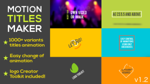 Motion Titles Maker Video Displays template preview