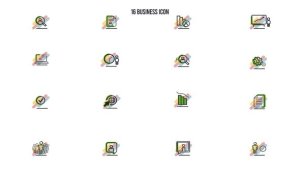 Videohive 16 Business Icon Elements template preview