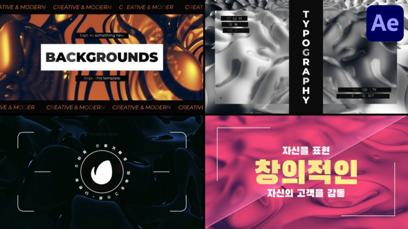 Videohive Backgrounds Typography for After Effects 50726129 Titles template preview
