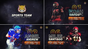 Sports Player Profile // Team Intro // Powerful Sports Team Intro Openers template preview