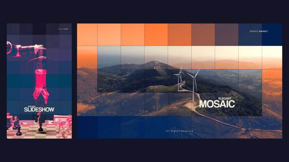 Videohive Slideshow Elegant Mosaic Video Displays template preview