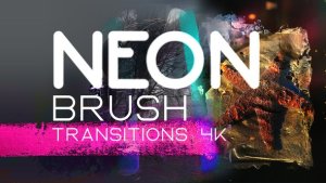 Videohive Neon Brush Transitions 4K Elements template preview