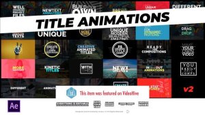 Title Animations Video Displays template preview