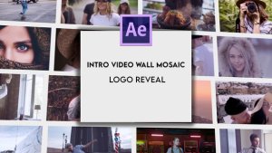 Videohive Intro Video Wall Mosaic Logo Reveal Logo Stings template preview