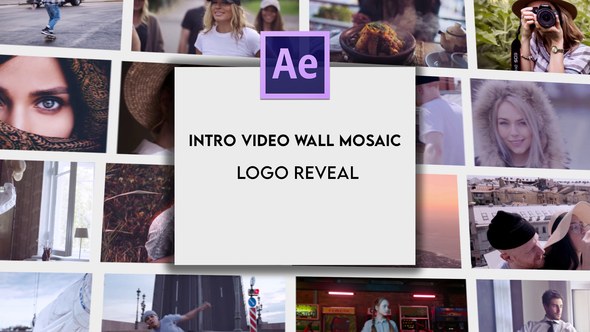Videohive Intro Video Wall Mosaic Logo Reveal Logo Stings template preview