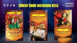 Videohive Comedy Show Instagram Reels Stories Openers template preview