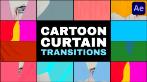 Videohive Cartoon Curtain Transitions | After Effects 51981516 Elements template preview