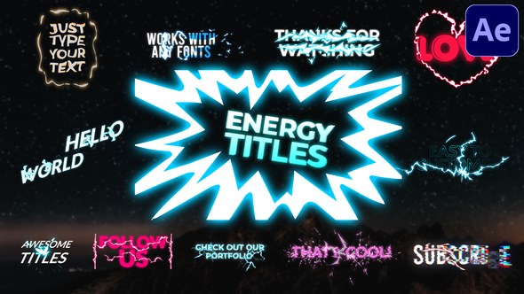 Videohive Energy Titles Pack | After Effects Titles template preview