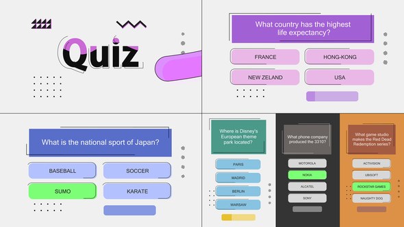 Videohive Quiz Break Elements template preview