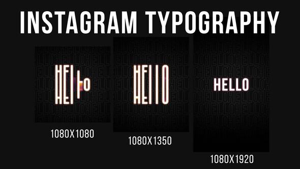 Videohive Instagram Typography 33399702 Titles template preview