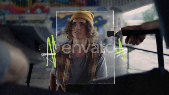 Videohive Taped Paper Transitions Elements template preview