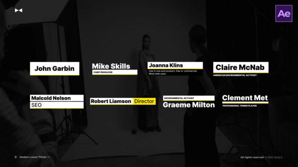 Videohive Modern Lower Thirds  AE Elements template preview