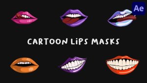 Videohive Cartoon Lips Masks | After Effects Openers template preview