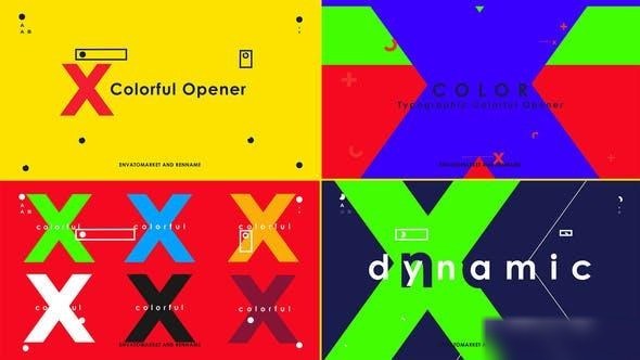 Videohive Colorful Typographic Intro 48323996 Openers template preview