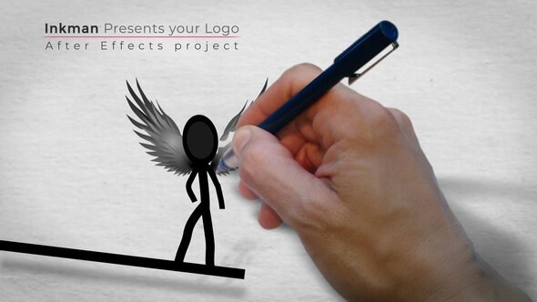 Videohive Inkman presents your logo (AE project) Titles template preview
