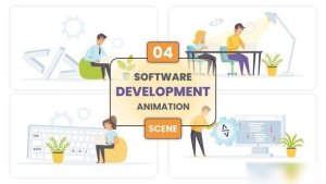 Videohive Software Development illustration Scene Elements template preview
