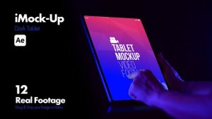 Videohive iMock-Up Dark Tablet Product Promo template preview
