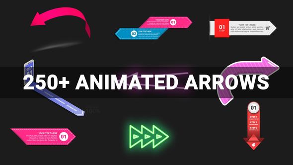 Videohive 250+ Animated Arrows Elements template preview