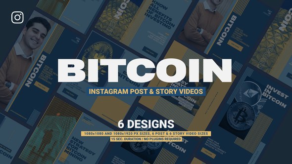 Videohive Bitcoin Promotion Instagram 37822207 Product Promo template preview