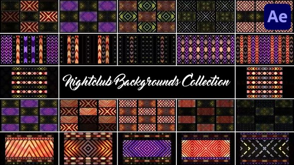Videohive Nightclub Backgrounds Collection for After Effects Elements template preview