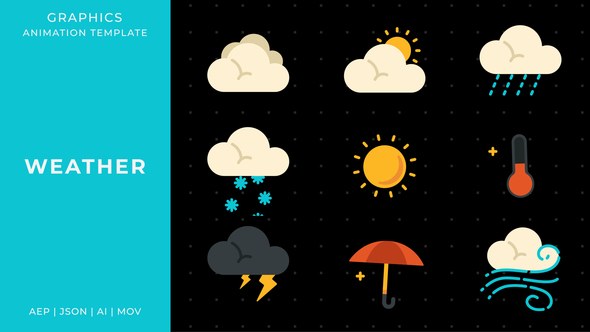 Videohive Weather graphic animation template | After Effects Elements template preview